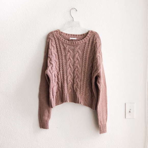 La Hearts Sweaters - LA Hearts Blush Mauve Pink Knit Sweater M